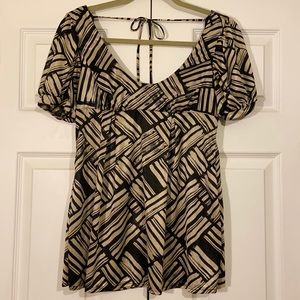 Black and Gold Blouse